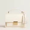 Venezia Tasche aus butterfarbenem Leder mit Golddetails