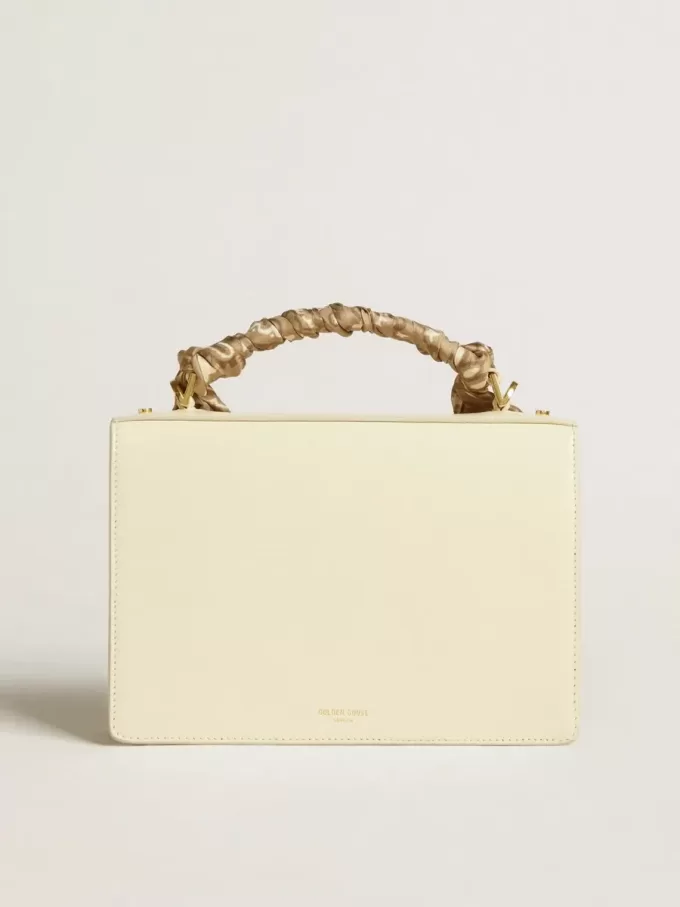 Venezia Tasche aus butterfarbenem Leder mit Seidenschal