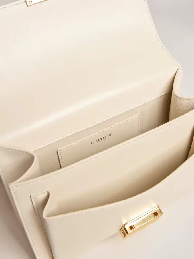 Venezia Tasche aus butterfarbenem Leder mit Seidenschal