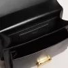 Venezia-Tasche aus schwarzem Leder mit mehrfarbigem Schal