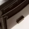 Venezia Tasche aus schwarzem Metallic-Leder mit schwarzen Details