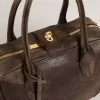Vita Bag aus braunem Vintage-Leder mit goldenen Details Vita Bag aus braunem Vintage-Leder mit goldenen Details