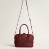 Vita Bag aus burgunderrotem Leder mit goldenen Details