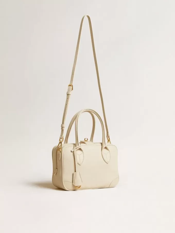 Vita Bag aus butterfarbenem Leder mit goldenen Details