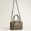 Vita Bag aus salbeigrünem Leder mit goldenen Details
