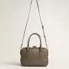 Vita Bag aus salbeigrünem Leder mit goldenen Details