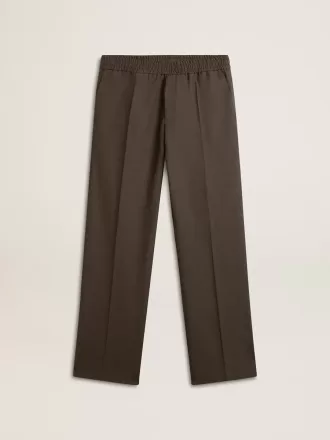 Weiche Herrenhose aus anthrazitgrauer Wolle