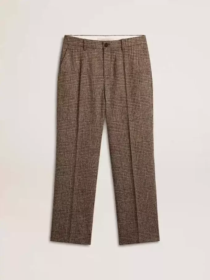Weiche Herrenhose mit Hahnentrittmuster Weiche Herrenhose mit Hahnentrittmuster
