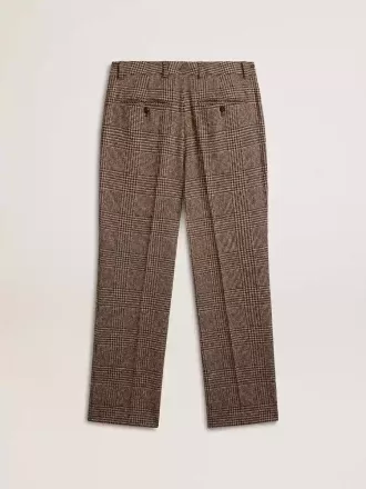 Weiche Herrenhose mit Hahnentrittmuster