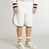 Weiße Shorts für Jungen mit gesticktem Logo