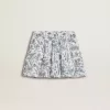 Weißer Rock für Mädchen mit blauem Aufdruck Weißer Rock für Mädchen mit blauem Aufdruck