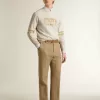 Weißes Baumwoll-Sweatshirt für Herren mit Aufdruck auf der Vorderseite Weißes Baumwoll-Sweatshirt für Herren mit Aufdruck auf der Vorderseite
