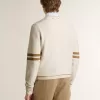 Weißes Baumwoll-Sweatshirt für Herren mit Aufdruck auf der Vorderseite Weißes Baumwoll-Sweatshirt für Herren mit Aufdruck auf der Vorderseite