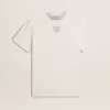 Weißes Baumwoll-T-Shirt für Damen mit schwarzer Aufschrift