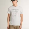 Weißes Baumwoll-T-Shirt für Herren mit grünem Aufdruck