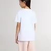 Weißes Baumwoll-T-Shirt für Kinder mit silbernem Aufdruck Weißes Baumwoll-T-Shirt für Kinder mit silbernem Aufdruck