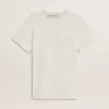 Weißes Damen-T-Shirt mit Aufdruck auf der Vorderseite