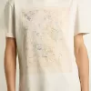 Weißes Damen-T-Shirt mit Blumenprint