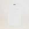 Weißes Damen-T-Shirt mit silbernem Glitzerlogo und Stern