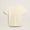 Weißes Herren-T-Shirt aus Baumwolle mit Print auf der Vorderseite