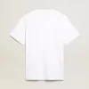 Weißes Herren-T-Shirt mit dunkelblauem Stern auf der Vorderseite