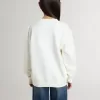 Weißes Sweatshirt für Mädchen mit mehrfarbiger „Golden”-Schrift auf der Vorderseite Weißes Sweatshirt für Mädchen mit mehrfarbiger „Golden”-Schrift auf der Vorderseite