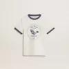 Weißes T-Shirt für Jungen mit blauem Aufdruck