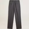 Weite Damenhose aus babyblauer Wolle