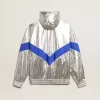 Windjacke für Damen aus silbernem Funktionsmaterial