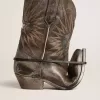Wish Star Damenstiefel aus schwarzem Leder mit silbernem Stern