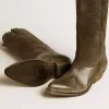 Wish Star Damenstiefel aus schwarzem Leder mit Sternstickerei