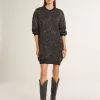 Wish Star Damenstiefel aus schwarzem Leder mit Sternstickerei