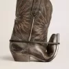 Wish Star Herrenstiefel aus schwarzem Leder mit silbernem Stern Wish Star Herrenstiefel aus schwarzem Leder mit silbernem Stern