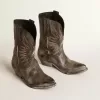 Wish Star Herrenstiefel aus schwarzem Leder mit silbernem Stern Wish Star Herrenstiefel aus schwarzem Leder mit silbernem Stern