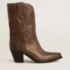 Wish Star Stiefel aus taubengrauem Leder mit Ton-in-Ton-Einlagen