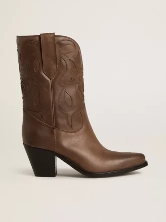 Wish Star Stiefel aus taubengrauem Leder mit Ton-in-Ton-Einlagen