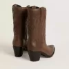 Wish Star Stiefel aus taubengrauem Leder mit Ton-in-Ton-Einlagen