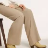 Wish Star Stiefeletten aus sandfarbenem, gewachstem Wildleder mit Sternstickerei