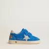 Young Ball Star aus hellblauem Wildleder mit grauem Nubuk-Stern und Fersenlasche