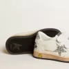 Young Ball Star aus Nappa mit silbernem Glitzerstern und Fersenlasche