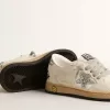 Young Ball Star aus Nappa mit silbernem Glitzerstern und Fersenlasche