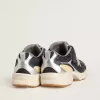 Young Lightstar aus blauem Leder und Mesh mit grauem Lederstern