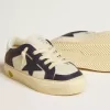 Young May aus weißem und blauem Leder mit Lederstern und Fersenlasche