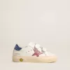 Young May School aus Leder mit Glitzerstern und Fersenlasche