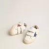 Young May School aus Leder mit Glitzerstern und Fersenlasche