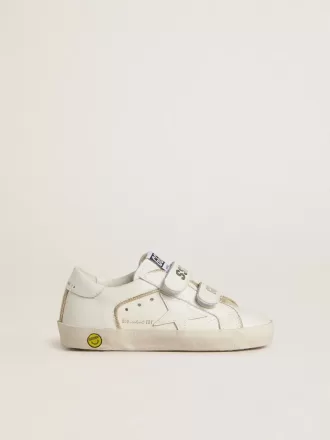 Young Old School aus weißem Leder mit goldenen Details