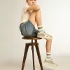 Young Old School in Platinglitter mit Lederstern und Fersenlasche