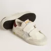 Young Old School mit silbernem Metallic-Lederstern und violettem Wildleder-Fersenlasche