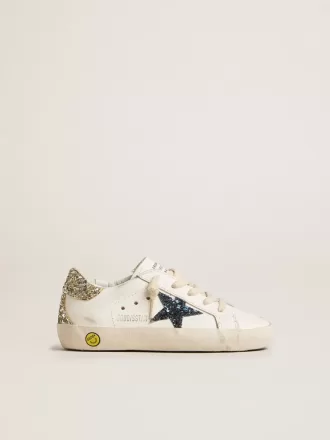 Young Super-Star aus Leder mit Glitzerstern und Fersenlasche