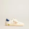 Young Super-Star aus Nappaleder mit beigem Stern und blauer Fersenlasche